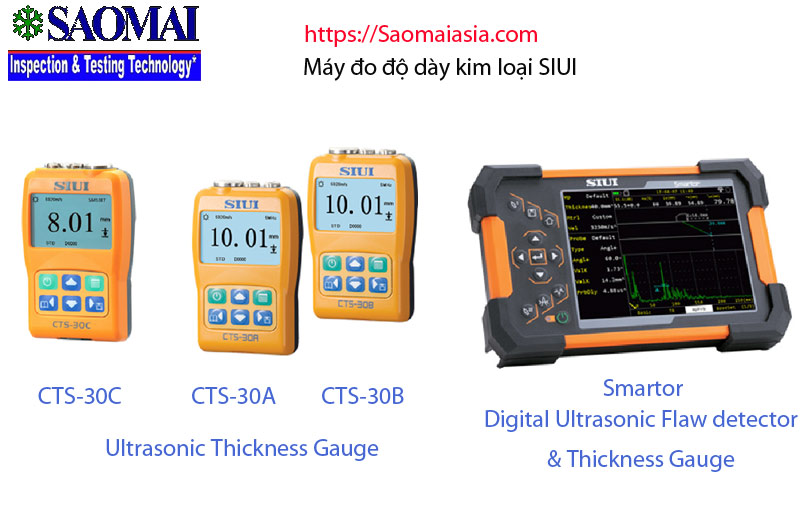 Máy đo độ dày kim loại SIUI có nhiều chủng loại đa dạng. 